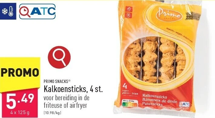 Kalkoensticks, 4 st.