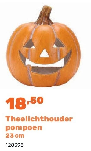 Theelichthouder pompoen 23 cm