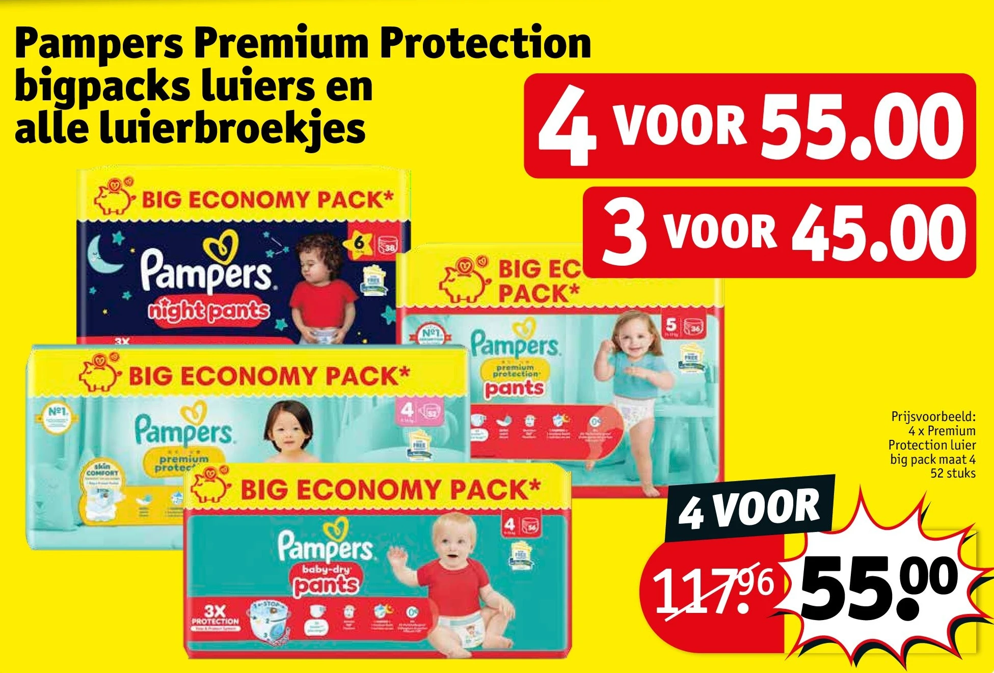 Pampers Premium Protection bigpacks luiers en alle luierbroekjes