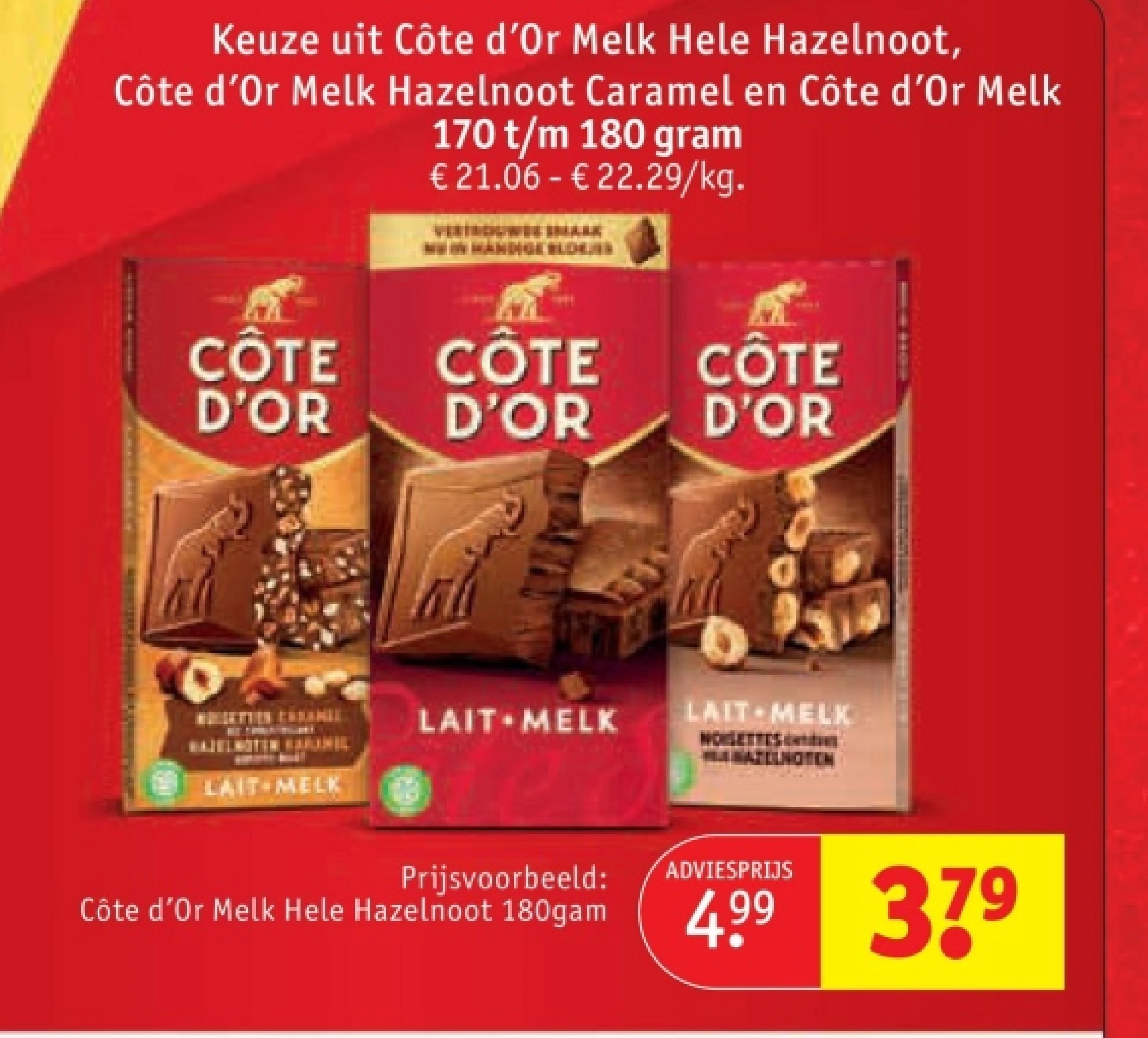 Côte d’Or Melk Hele Hazelnoot 180gam