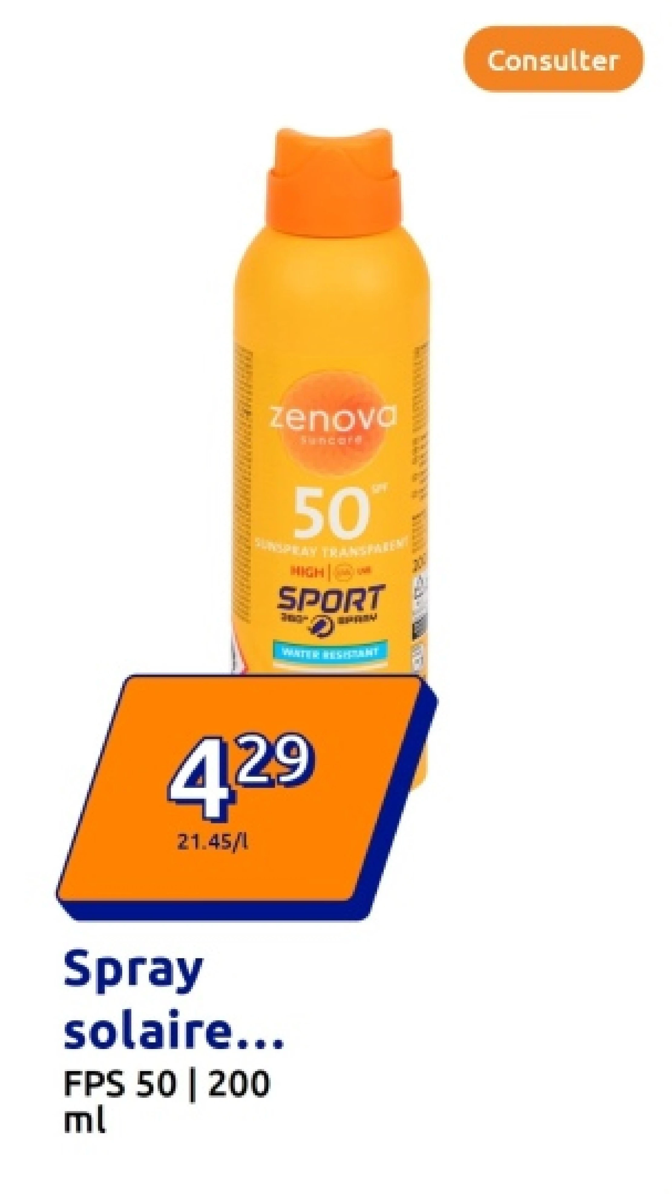 Spray solaire Zenova Sport