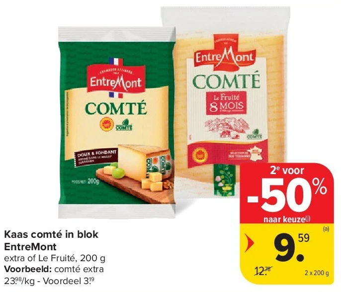 Kaas comté in blok EntreMont