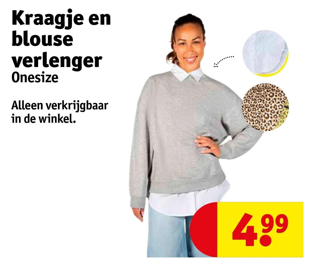 Kraagje en blouse verlenger
