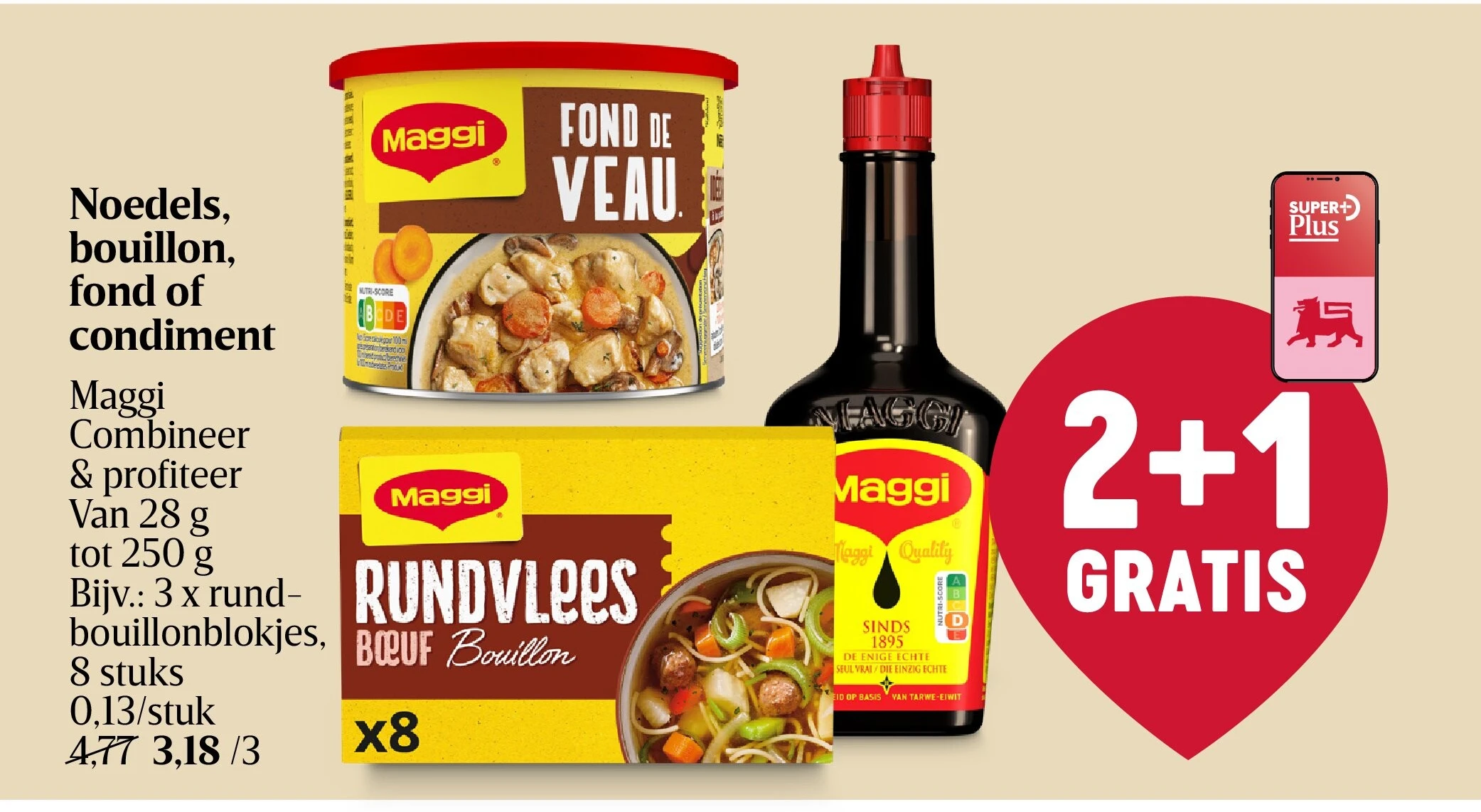 Noedels, bouillon, fond of condiment