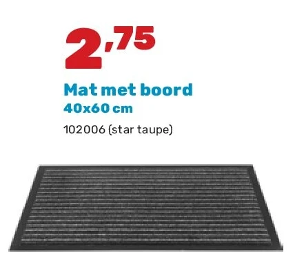Mat met boord 40x60 cm