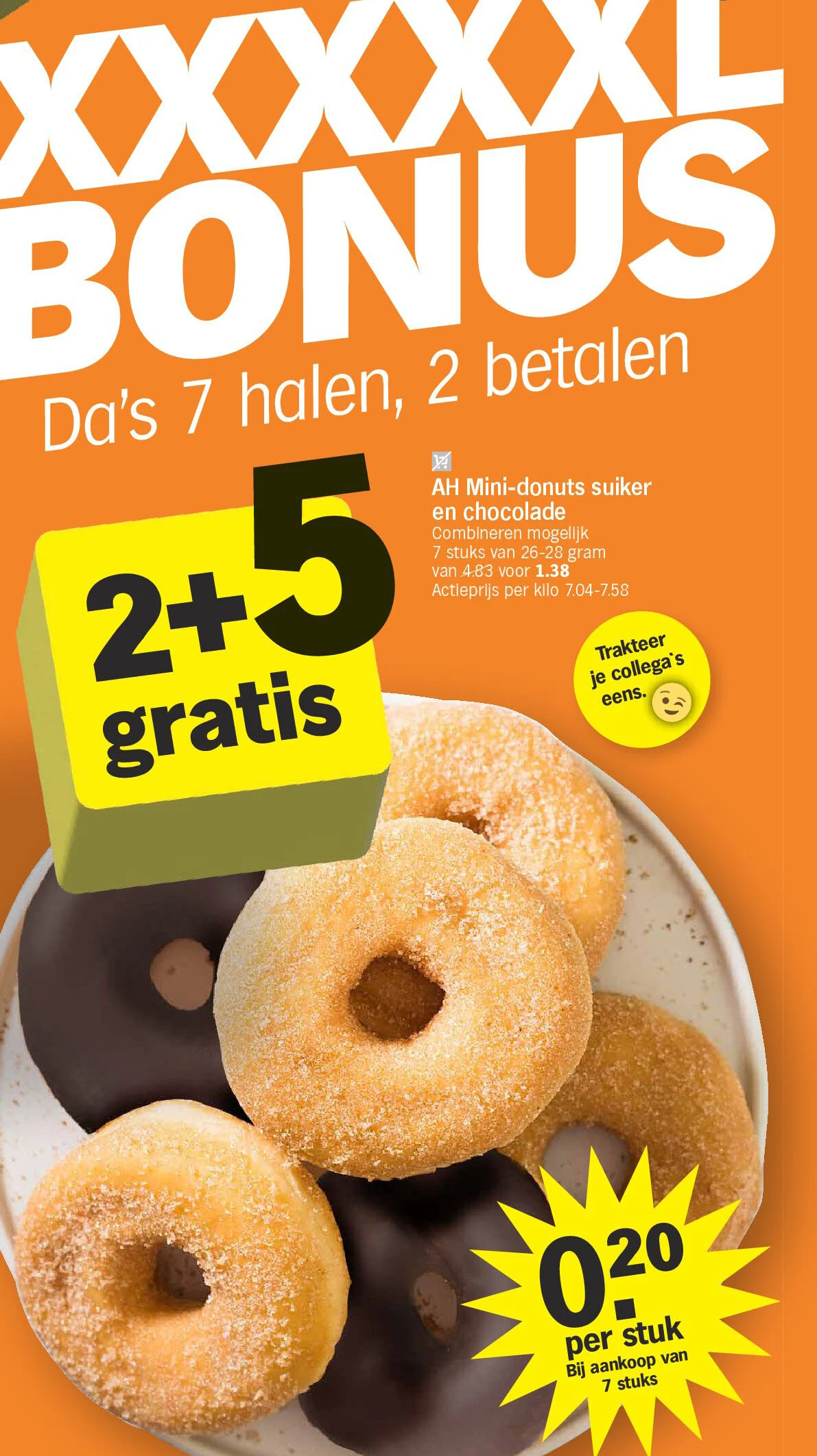 AH Mini-donuts suiker en chocolade