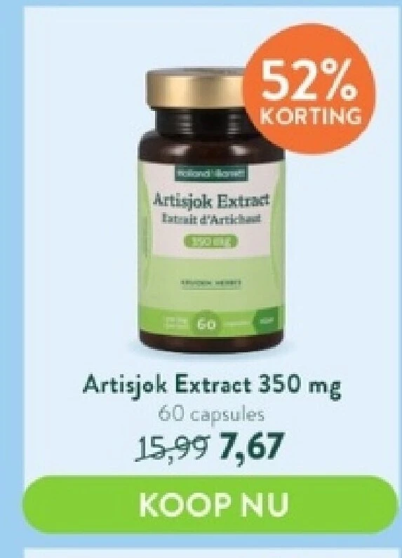 Artisjok Extract 350 mg 60 capsules