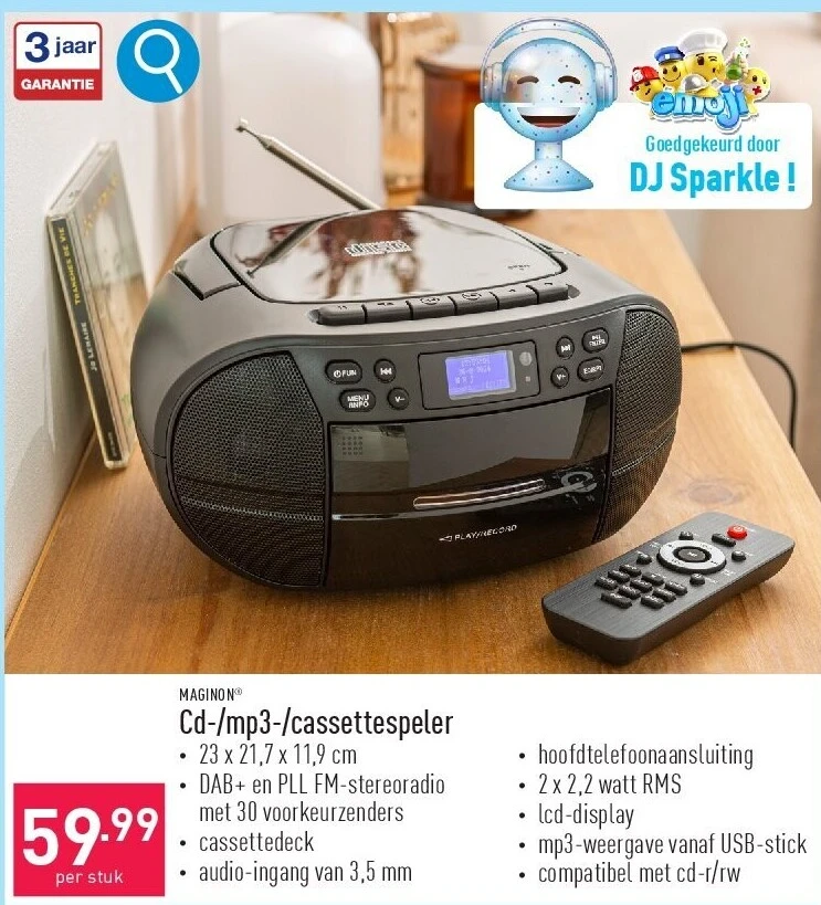 Cd-/mp3-/cassettespeler