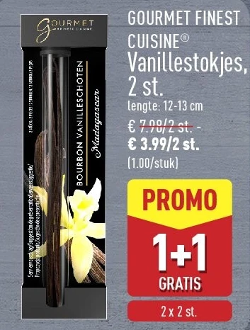 Vanillestokjes, 2st.
