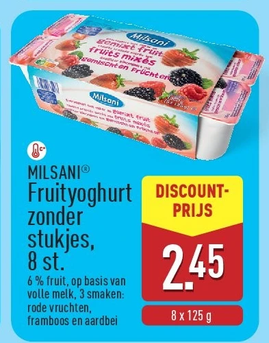 Fruityoghurt zonder stukjes, 8st.