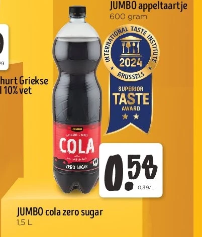 JUMBO cola zero sugar 1,5 L