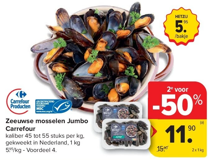 Zeeuwse mosselen Jumbo Carrefour