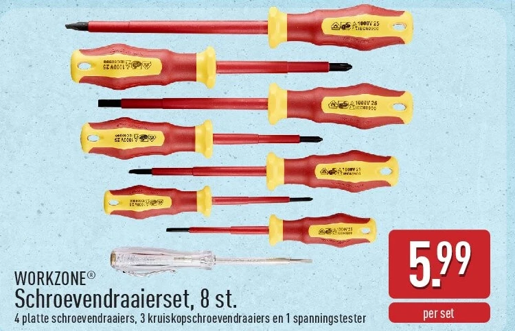 Schroevendraaierset, 8st.