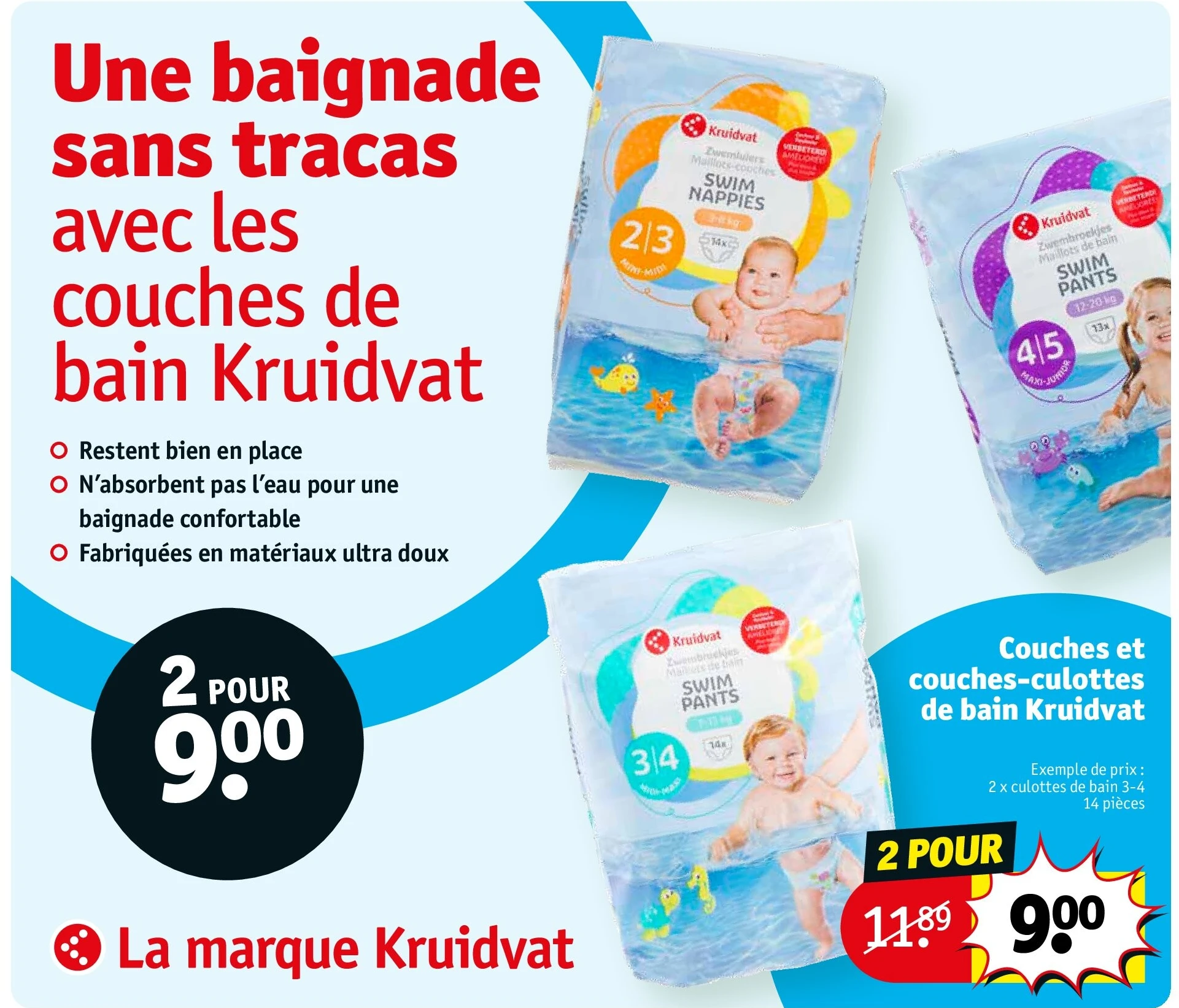 Couches et couches-culottes de bain Kruidvat