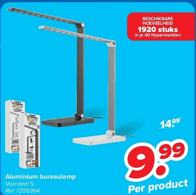 Aluminium bureaulamp