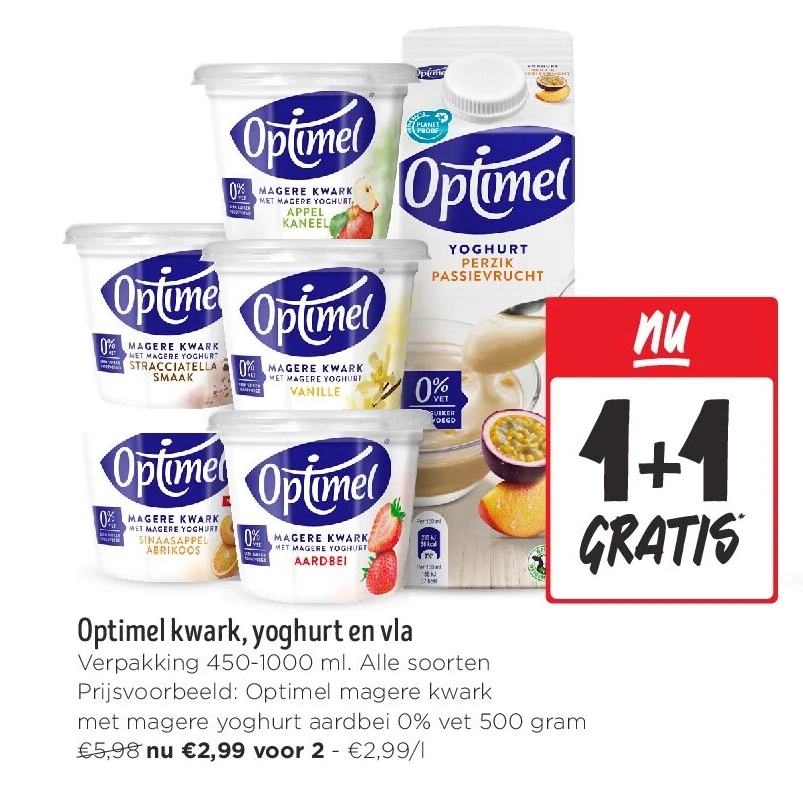 Optimel kwark, yoghurt en vla