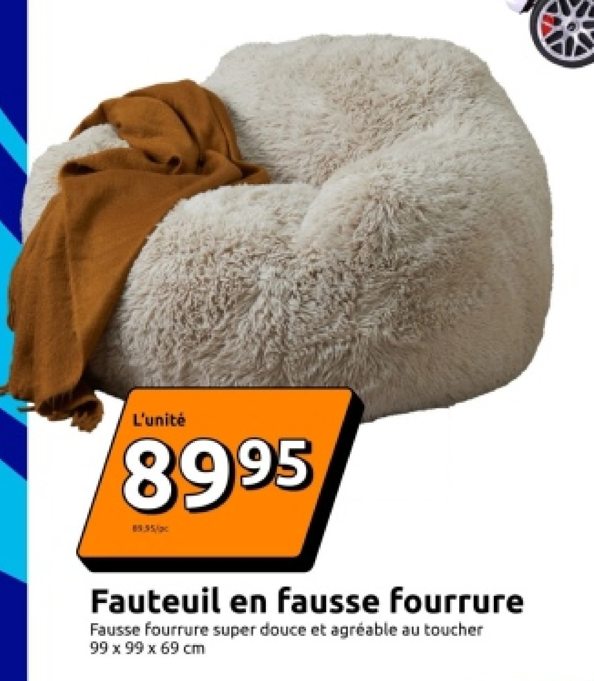 Fauteuil en fausse fourrure