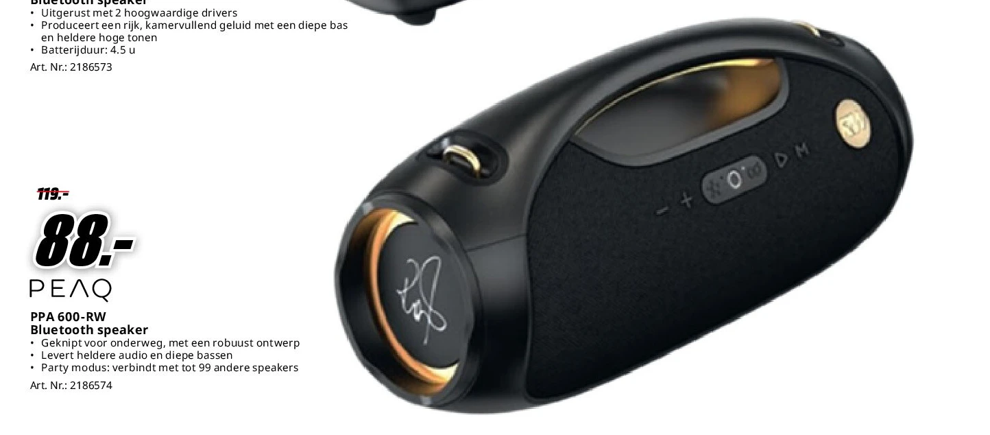 Peaq PPA 600-RW Bluetooth speaker