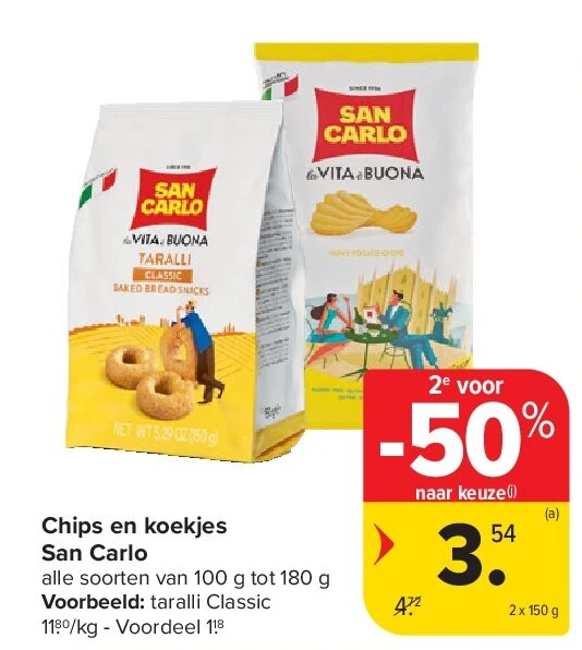 Chips en koekjes San Carlo