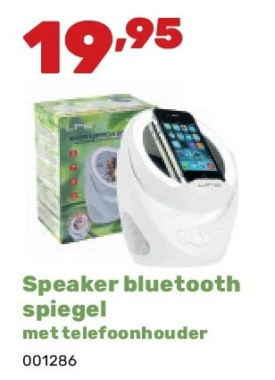 Speaker bluetooth spiegel met telefoonhouder