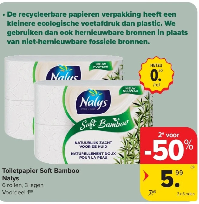 Toiletpapier Soft Bamboo Nalys