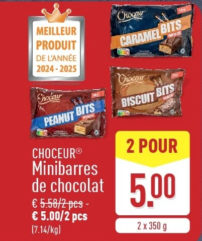 Minibarres de chocolat