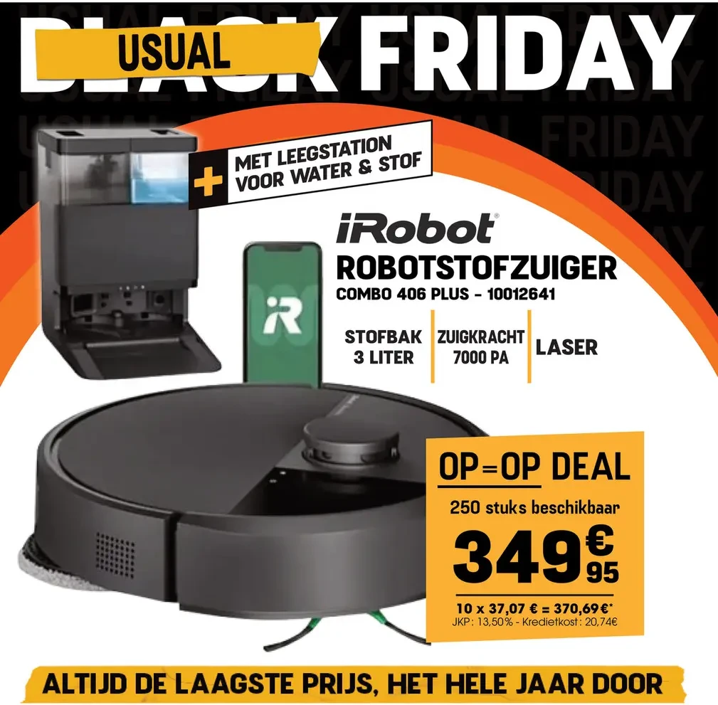 iRobot ROBOTSTOFZUIGER COMBO 406 PLUS