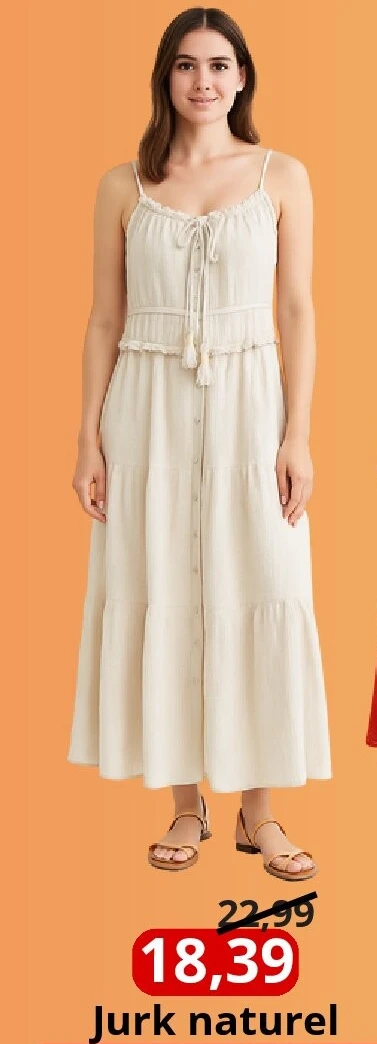 Jurk naturel