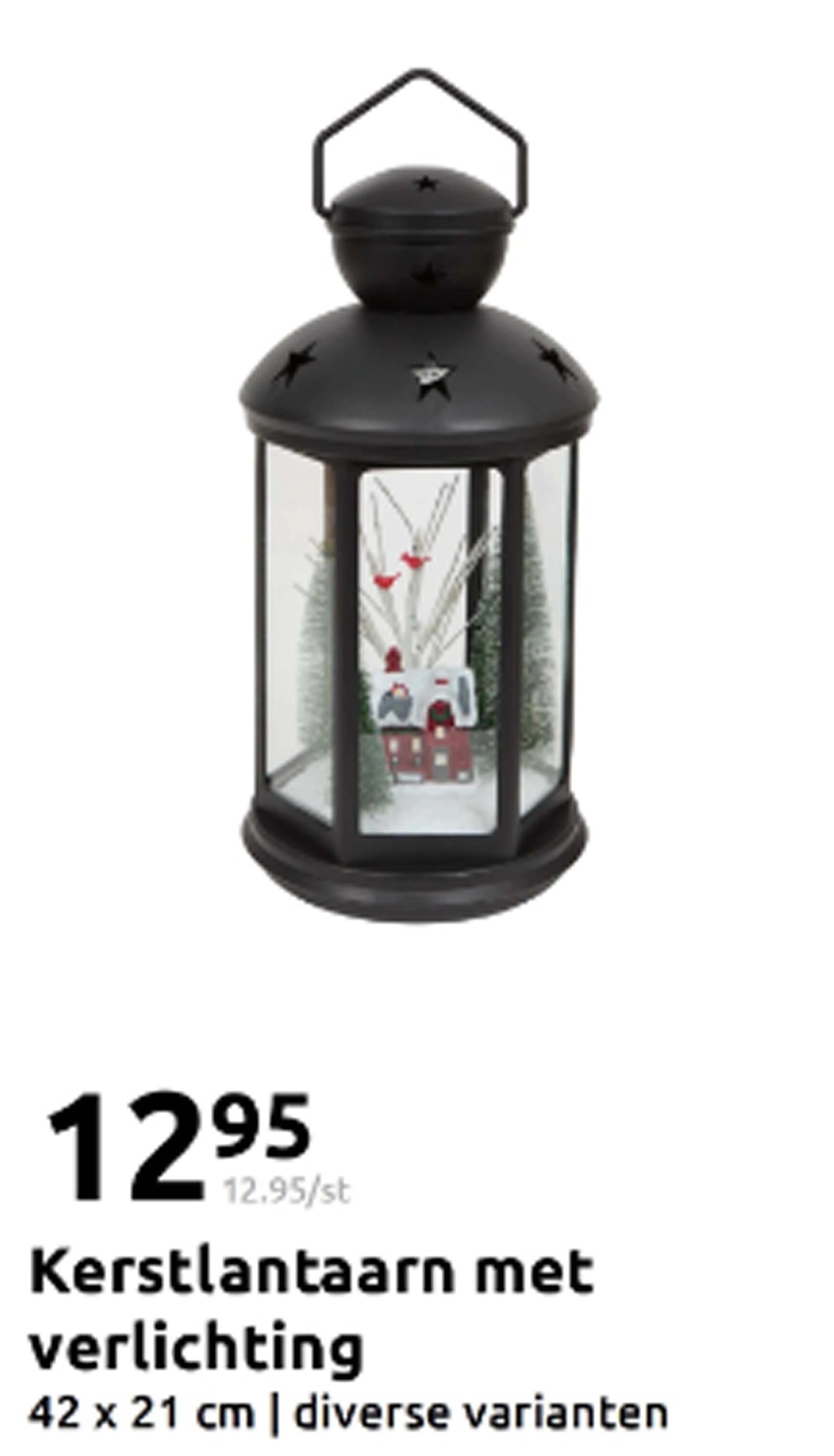 Kerstlantaarn met verlichting