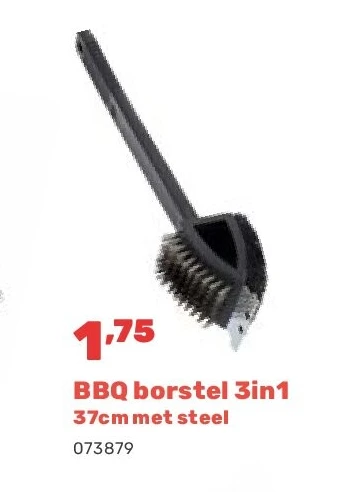 BBQ borstel 3in1 37cm met steel
