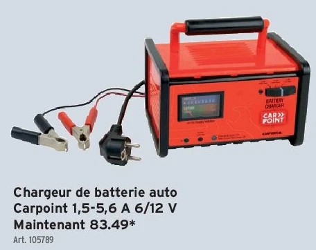 Chargeur de batterie auto Carpoint 1,5-5,6 A 6/12 V