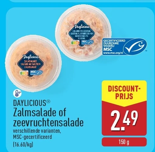 Zalmsalade of zeevruchtensalade