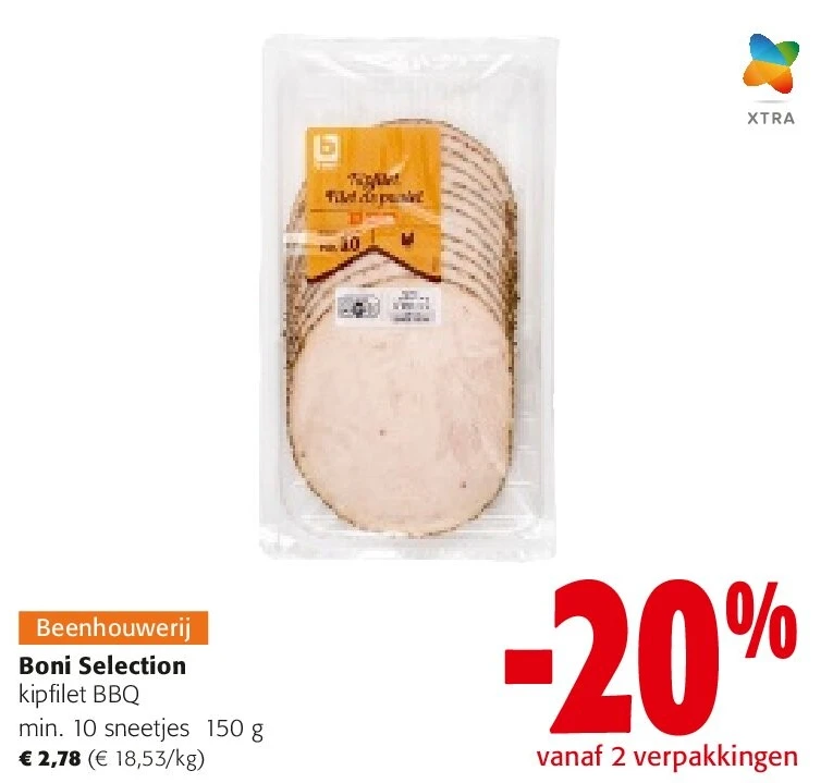 Boni Selection kipfilet BBQ min. 10 sneetjes 150 g