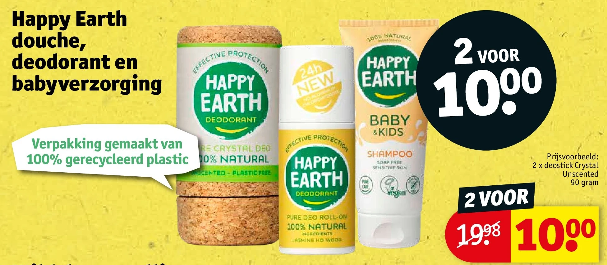 Happy Earth douche, deodorant en babyverzorging