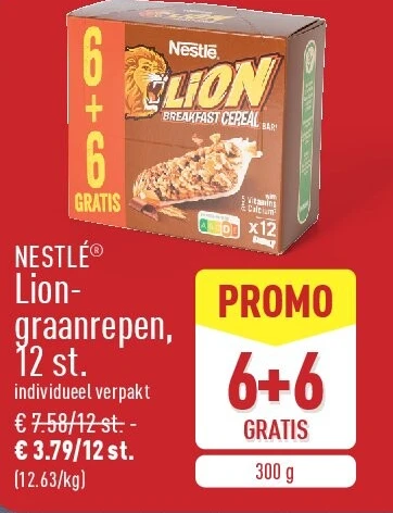 Lion- graanrepen, 12st.