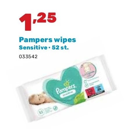 Pampers wipes Sensitive • 52 st.