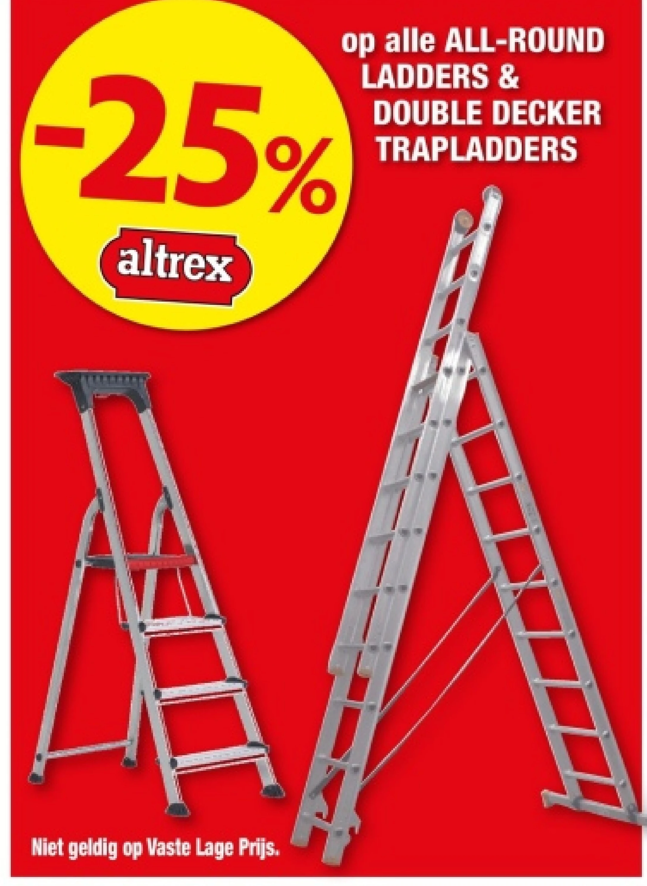 op alle ALL-ROUND LADDERS & DOUBLE DECKER TRAPLADDERS