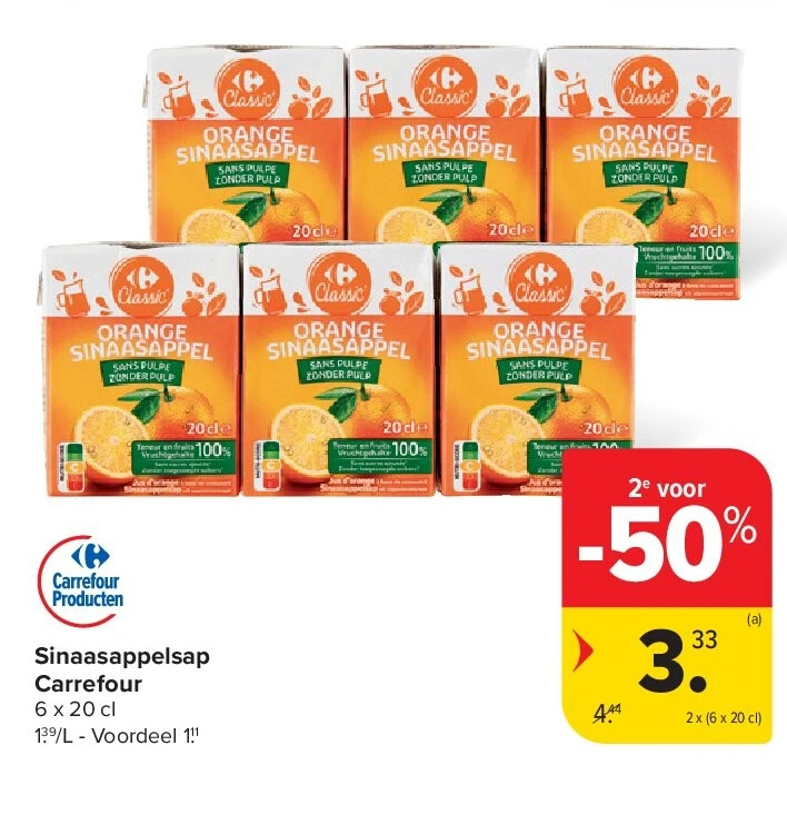 Sinaasappelsap Carrefour