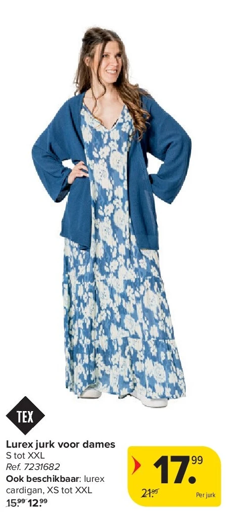 Lurex jurk voor dames