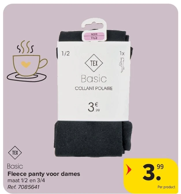 Fleece panty voor dames