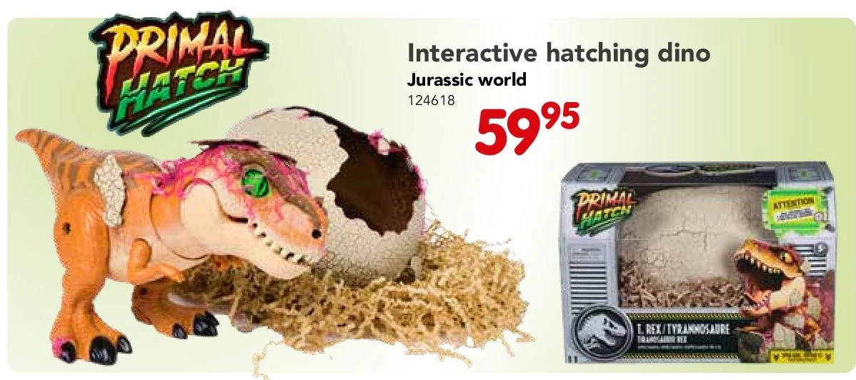 Interactive hatching dino Jurassic world