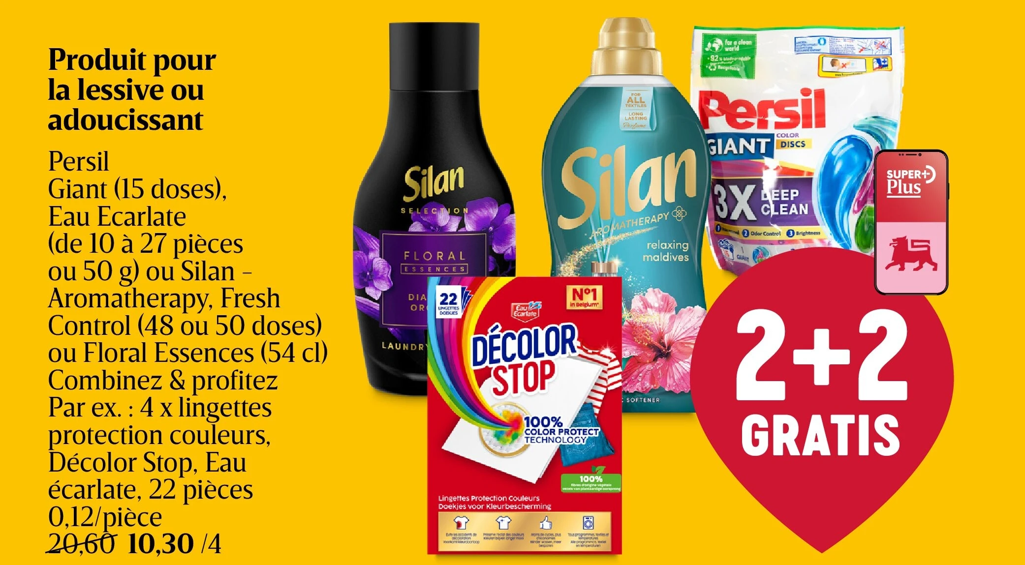 Produit pour la lessive ou adoucissant