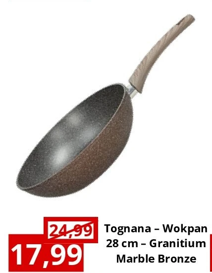 Tognana – Wokpan 28 cm – Granitium Marble Bronze