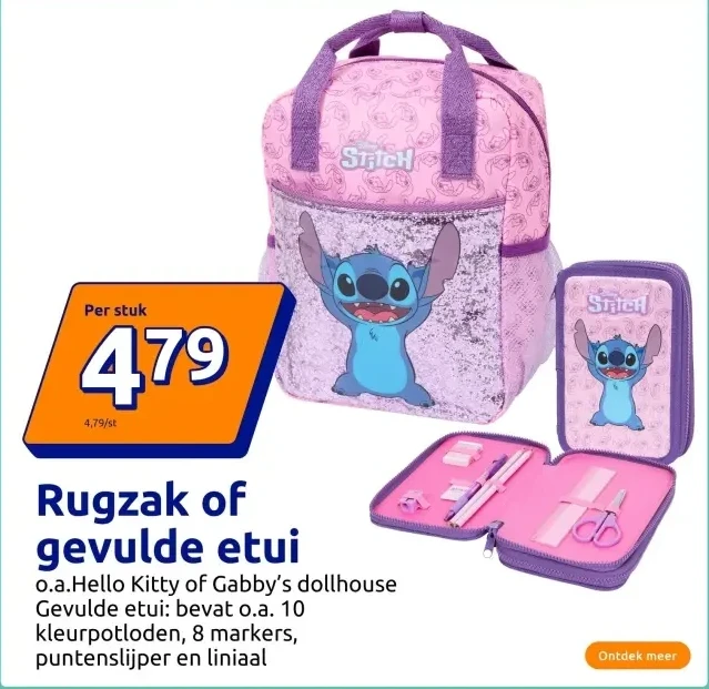Rugzak of gevulde etui