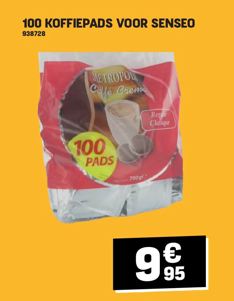 100 KOFFIEPADS VOOR SENSEO