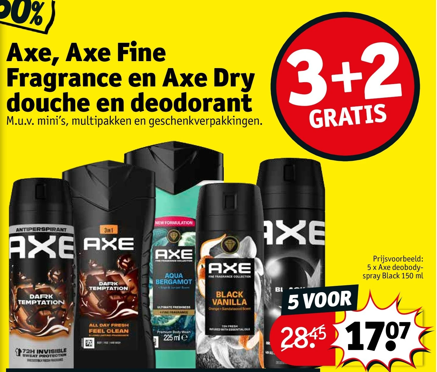 Axe, Axe Fine Fragrance en Axe Dry douche en deodorant
