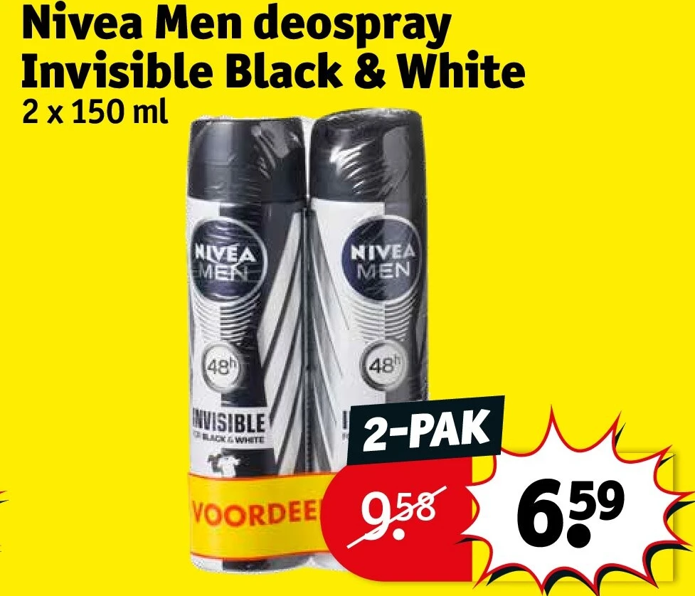 Nivea Men deospray Invisible Black & White