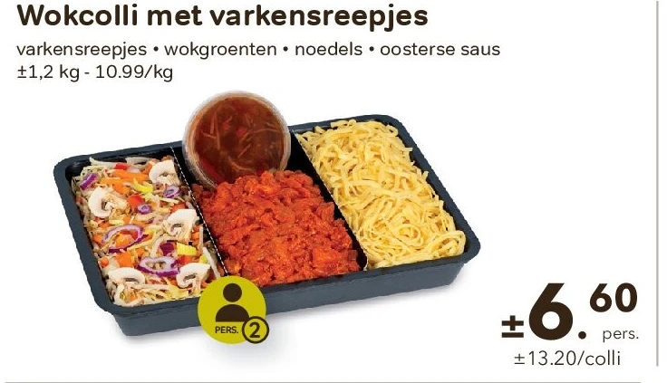 Wokcolli met varkensreepjes