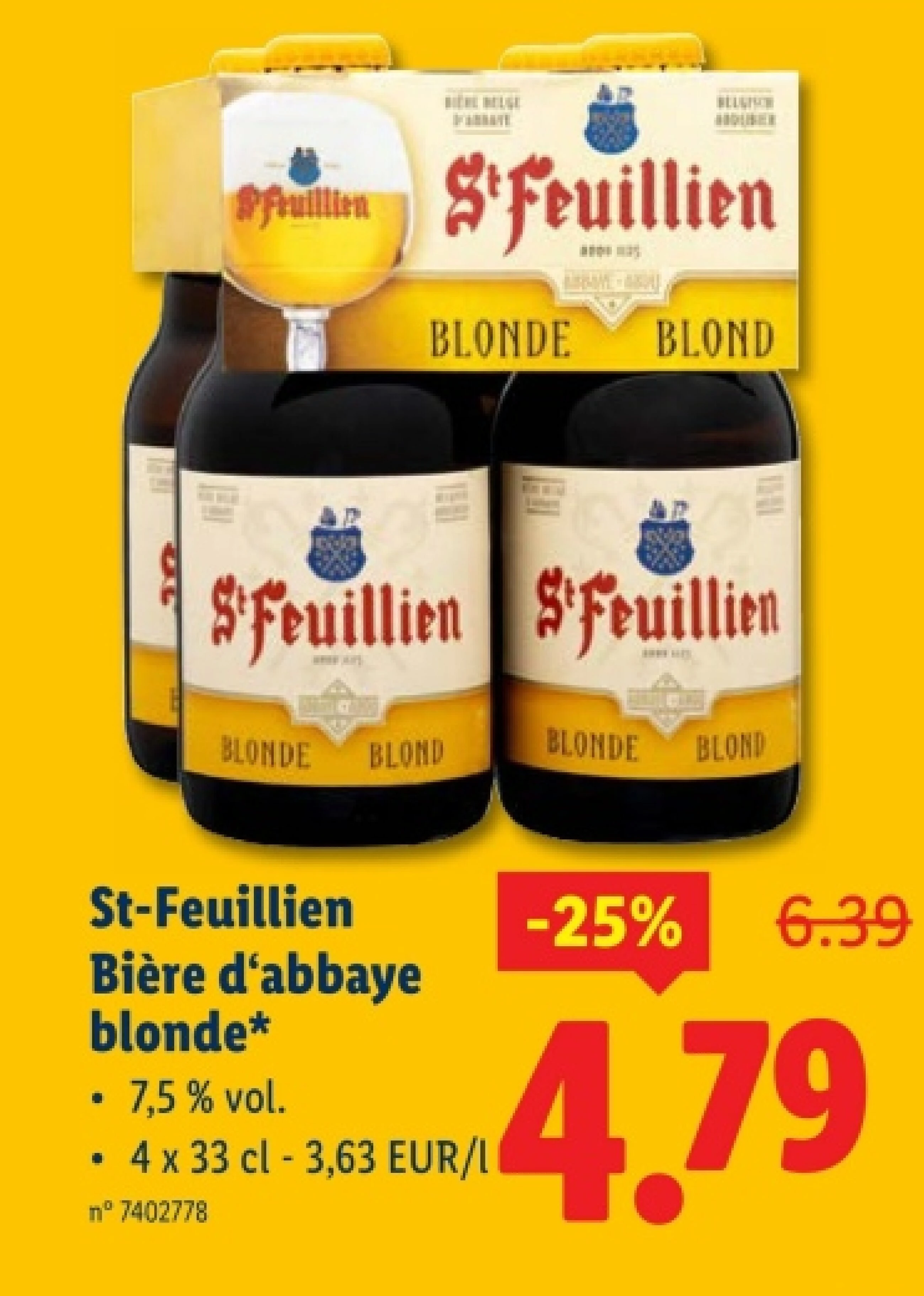Bière d'abbaye blonde