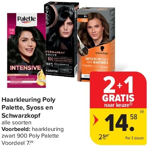 Haarkleuring Poly Palette, Syoss en Schwarzkopf